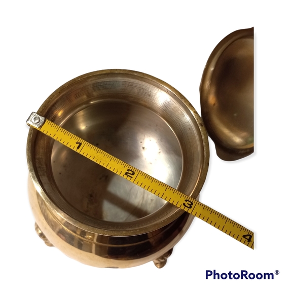 Vintage Silver Brass Jar/India - Picture 6 of 7